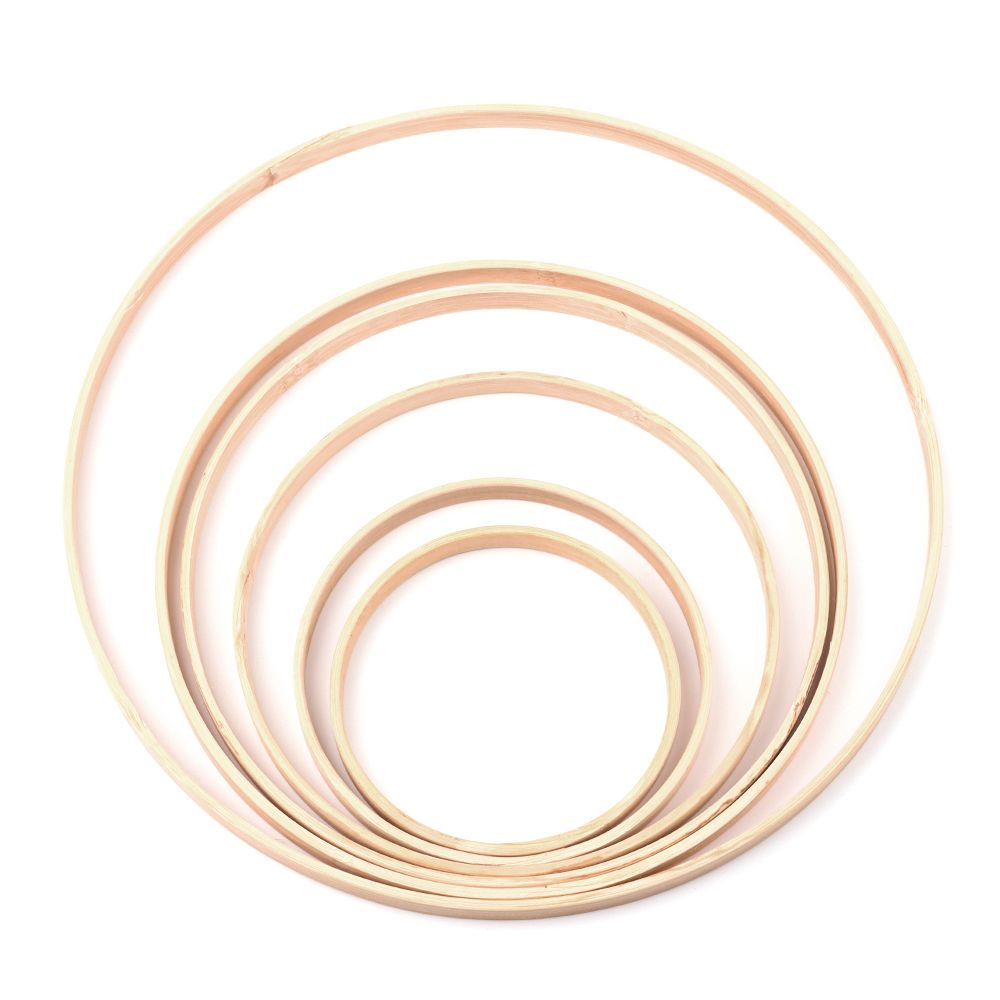Wood Ring Blank - 竹の丸い木製リング,10/12/15/18/20/26cm,10個,結婚式の装飾,円の形