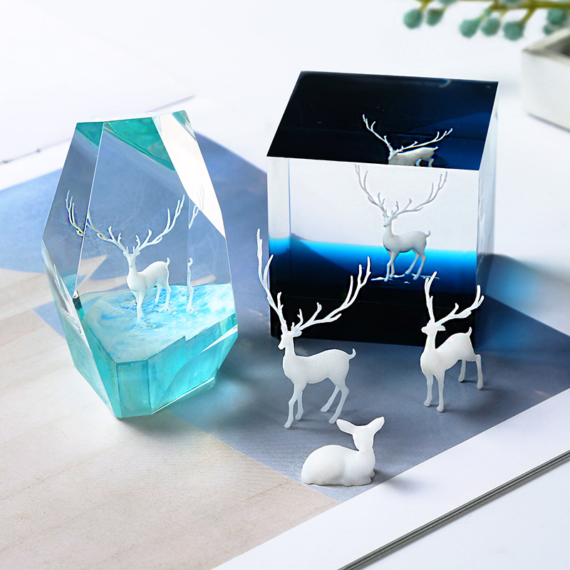 Resin Ocean Wave Mold - SNASAN 6 個 3D マイクロ白鳥風景ミニ DIY