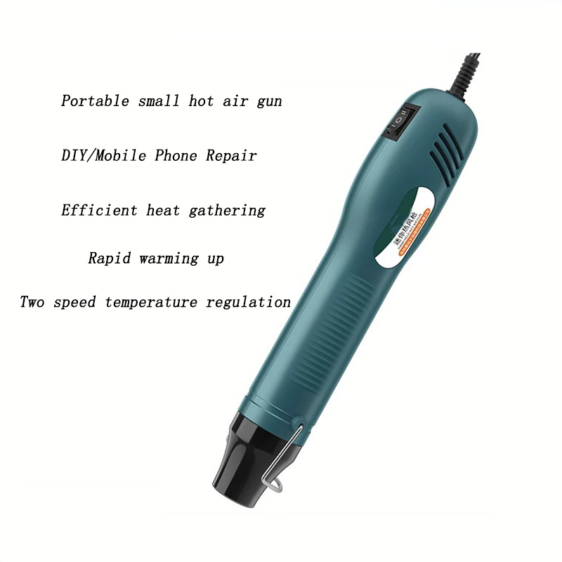 Heat Gun Small - ホットエアガン小型ポータブル高温溶接ガン手動DIYベーキングガン携帯電話修理フィルム熱収縮フィルム