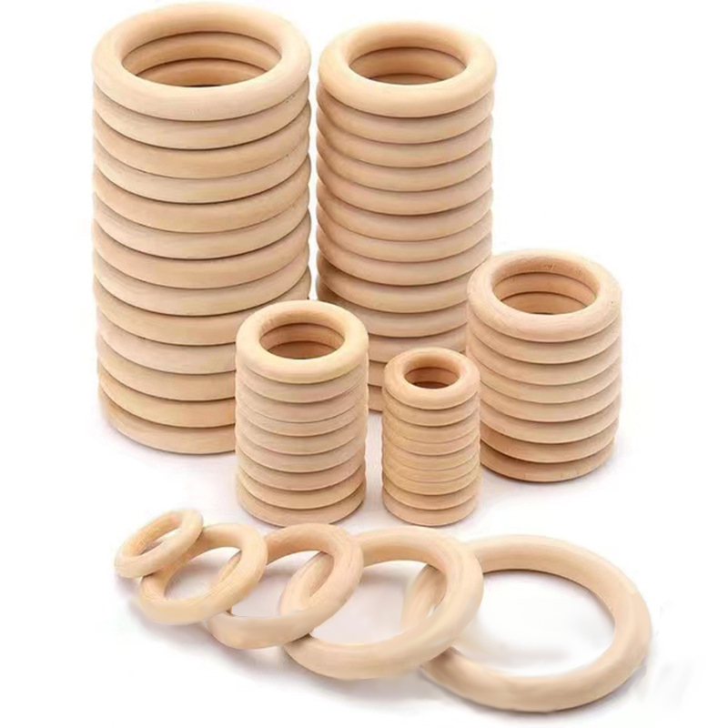 Wood Ring Blank - 木製の手工芸品のリング,マクラメのアクセサリー,丸い木製のフープ,手作りの装飾