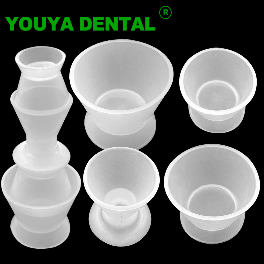 Mixing Cup Silicone - 歯科用ミキシングボウル,シリコンゴム製カップ,柔軟な自己硬化ミキシングボウル,高温歯科医ツール,1セットあたり4個