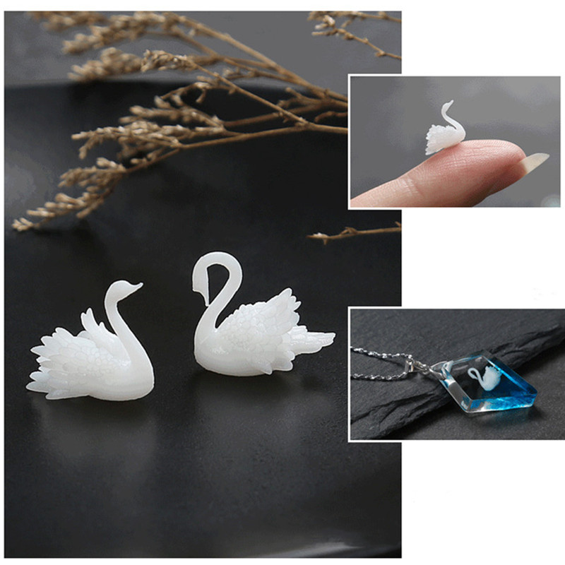 4ピース/ロット3Dマイクロ白鳥風景ミニdiyクラフト手作り - Resin Ocean Wave Mold のレビューと価格