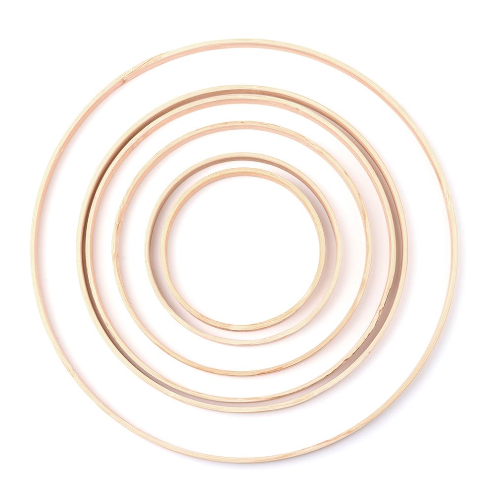 竹の丸い木製リング,10/12/15/18/20/26cm, - Wood Ring Blank のレビューと価格