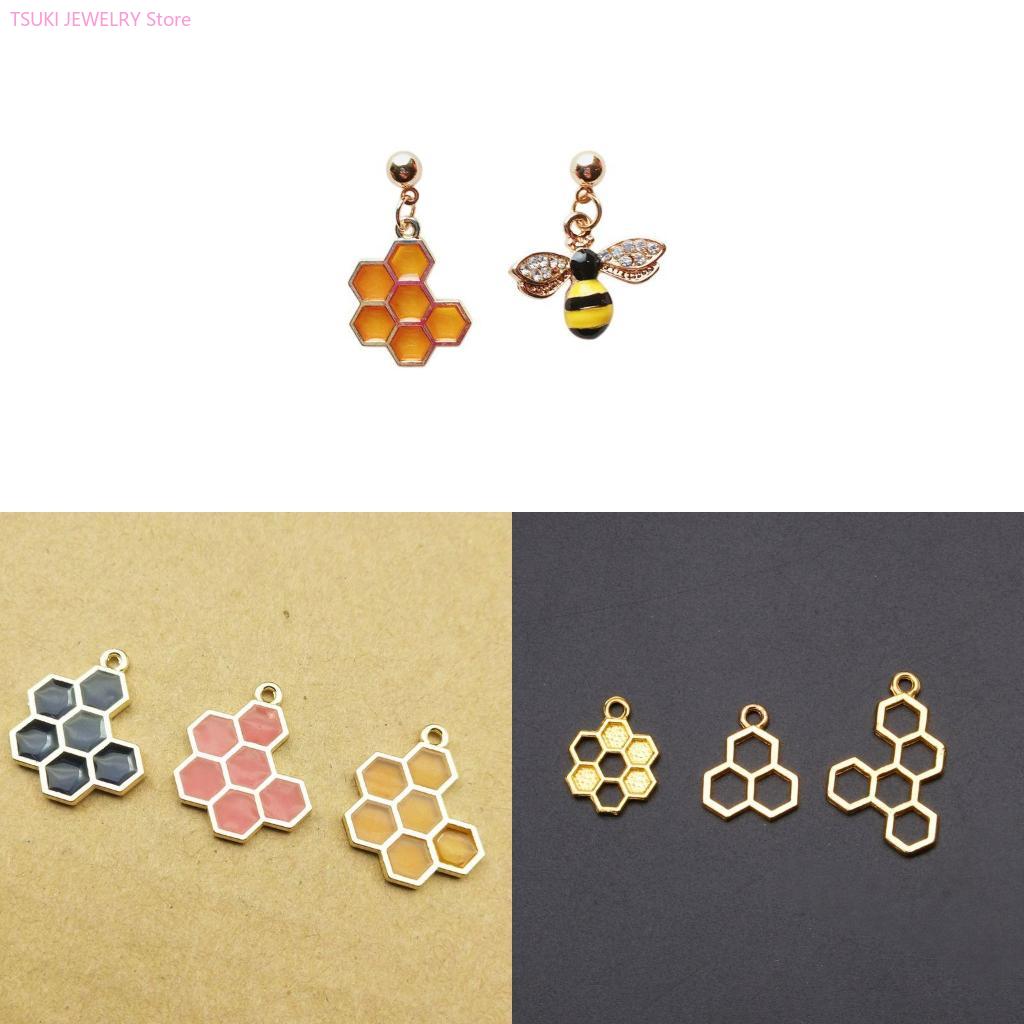 62KE 10x/セット ゴールド ハニカム ペンダント ブ - Bezels Set Pendant のレビューと価格