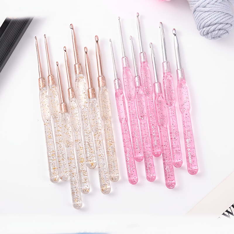 グリッター透明樹脂かぎ針セット金属製細かぎ針小サイズ2.0m - Resin Glitter Pack のレビューと価格
