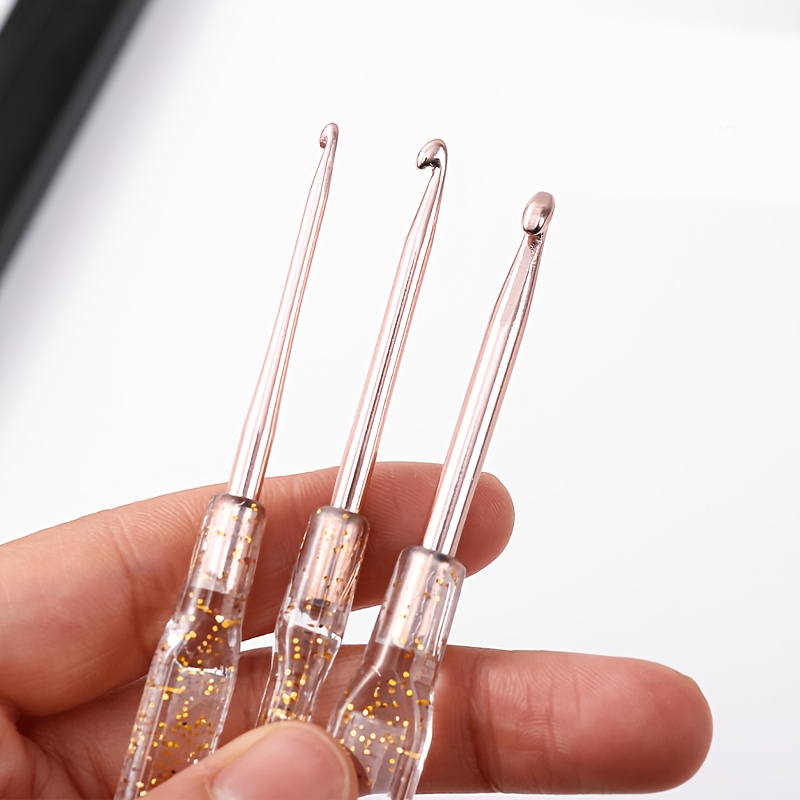 グリッター透明樹脂かぎ針セット金属製細かぎ針小サイズ2.0m - Resin Glitter Pack のレビューと価格