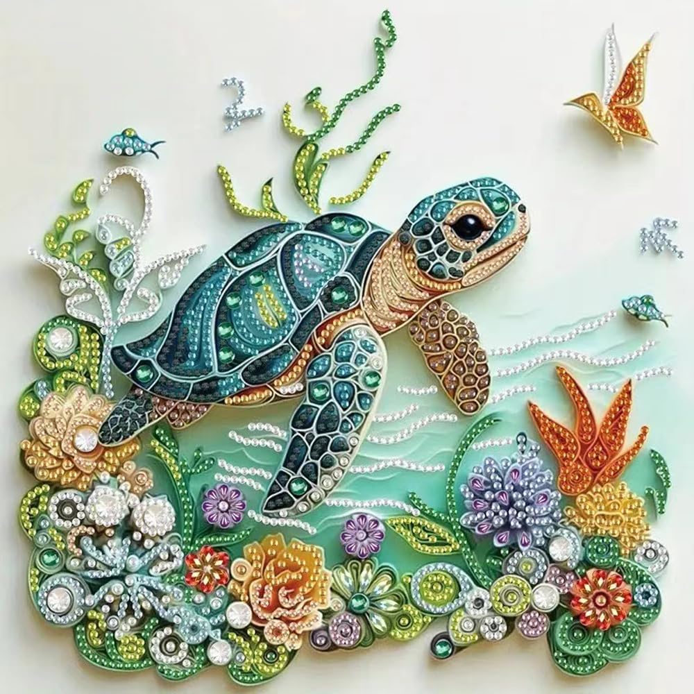 海亀動物ダイヤモンドペインティングキット 大人初心者向けDI - Resin Craft For Beginners のレビューと価格