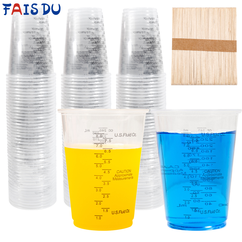 FAIS DU 8オンス攪拌棒付き使い捨て測定カップベーキン - Mixing Cup Silicone のレビューと価格