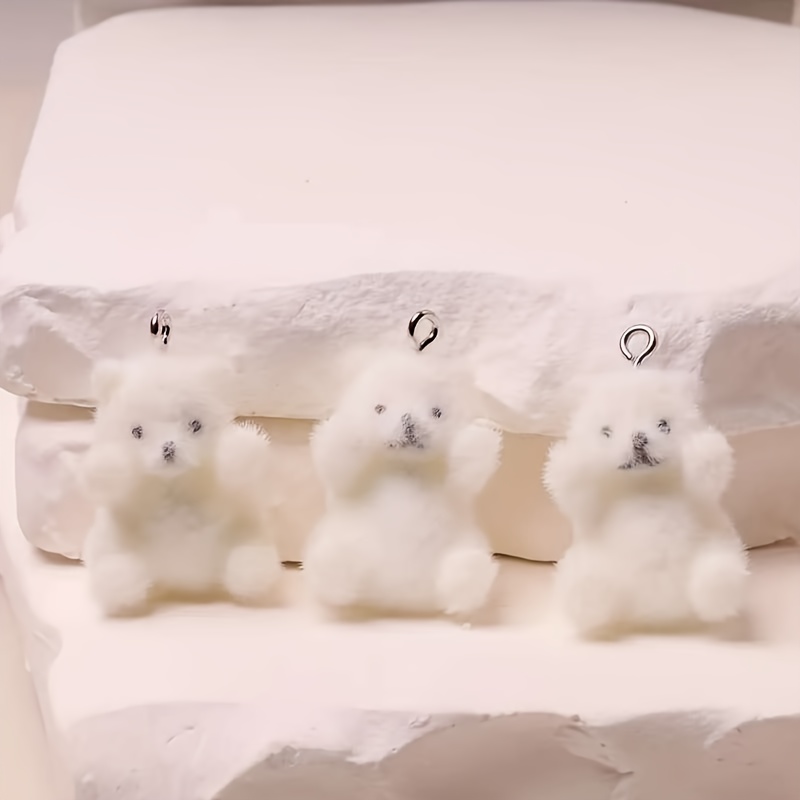 6 個シロクマ樹脂チャームクリスマス氷雪テーマペンダント D - Resin Craft Supplies のレビューと価格