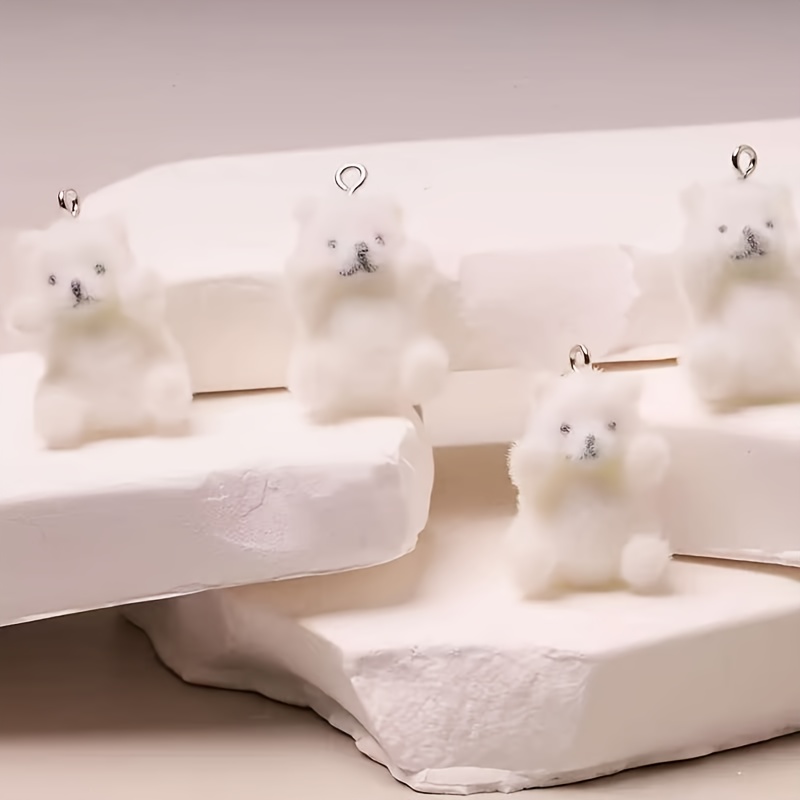 6 個シロクマ樹脂チャームクリスマス氷雪テーマペンダント D - Resin Craft Supplies のレビューと価格