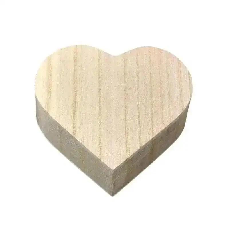 ハート型木製ジュエリーボックス提案ジュエリーギフトケースウェ - Wood Ring Blank のレビューと価格