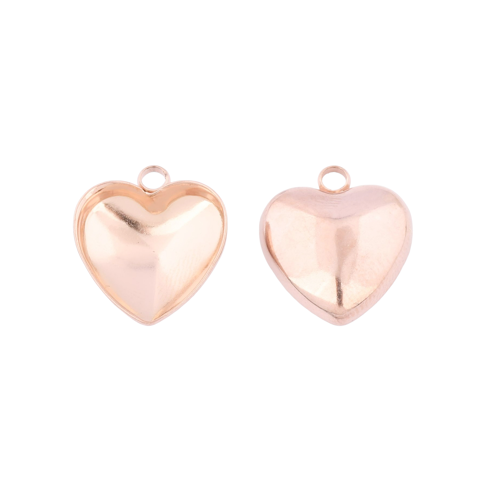 20個入り ステンレス製 12mm ハート型ポイントバックカ - Bezels Set Pendant のレビューと価格