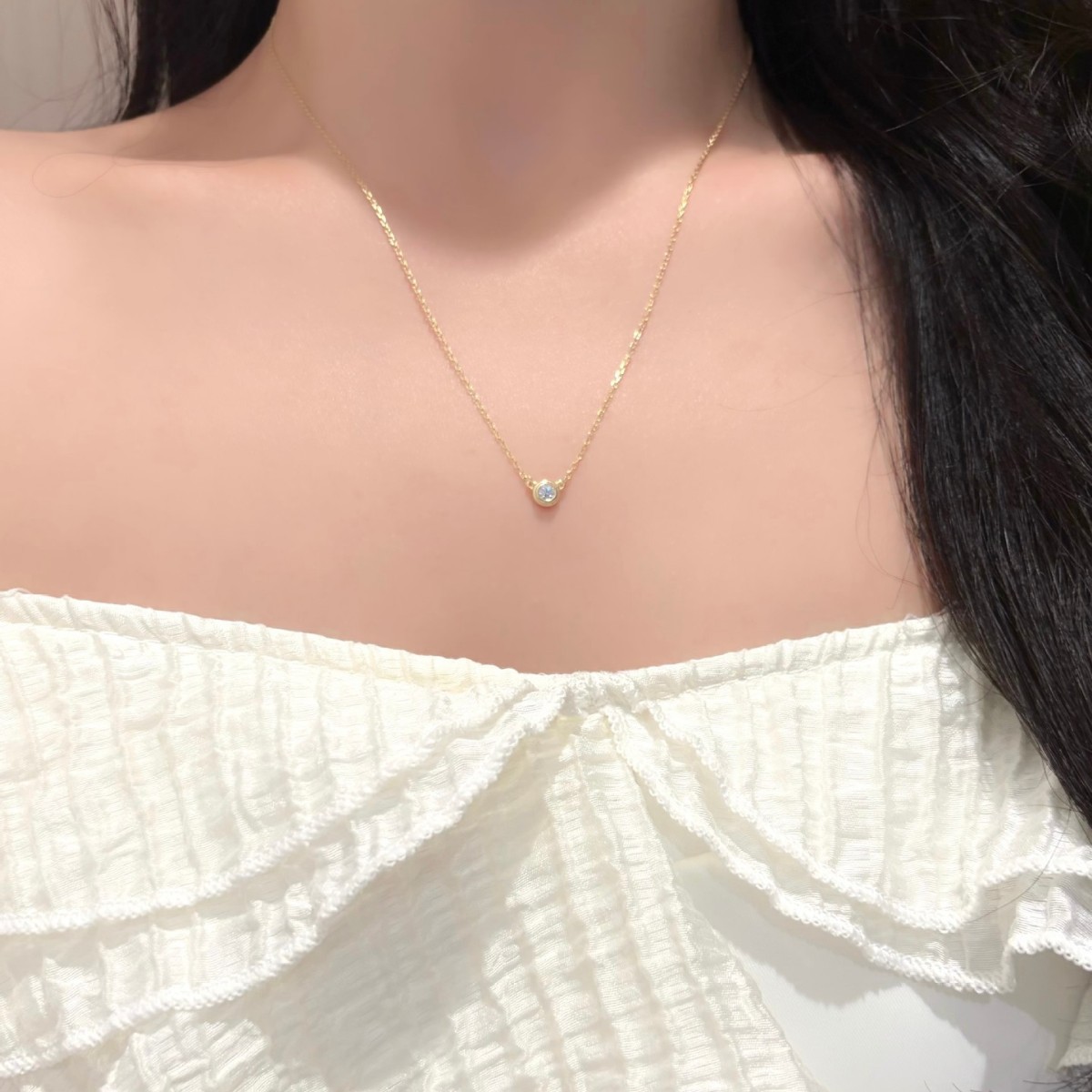 S925スターリングシルバー モアサナイト ベゼルセット ペ - Bezels Set Pendant のレビューと価格