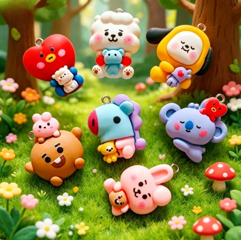 7 個 BT21 樹脂漫画チャーム DIY アクセサリークラ - Crafting Resin のレビューと価格