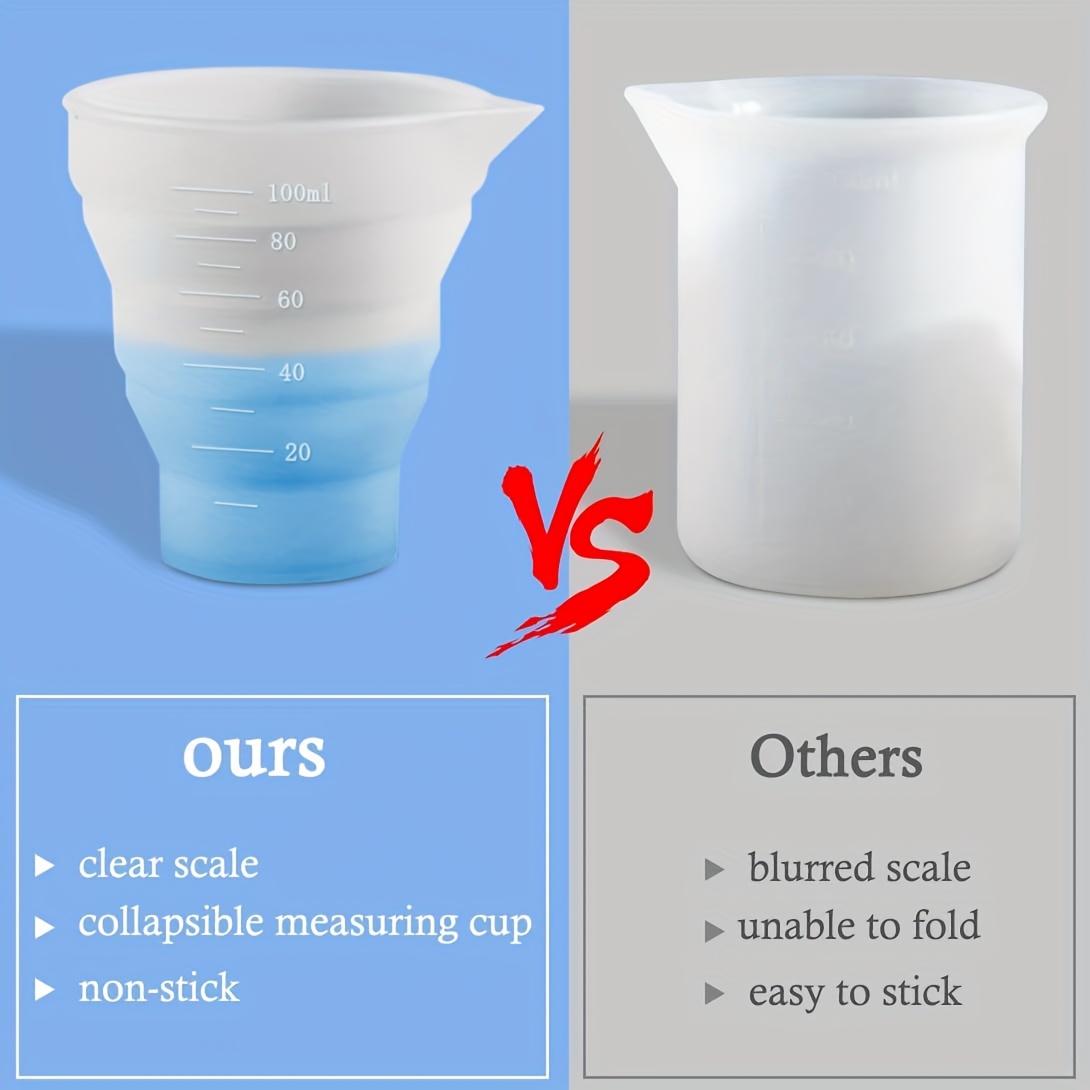 50-500 ミリリットル折りたたみ式シリコーン計量カップマ - Mixing Cup Silicone のレビューと価格