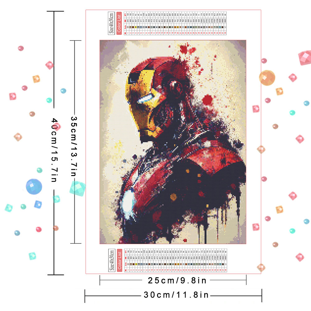 マーベル DIY ダイヤモンドペインティングセット漫画アイア - Resin Craft Kit のレビューと価格