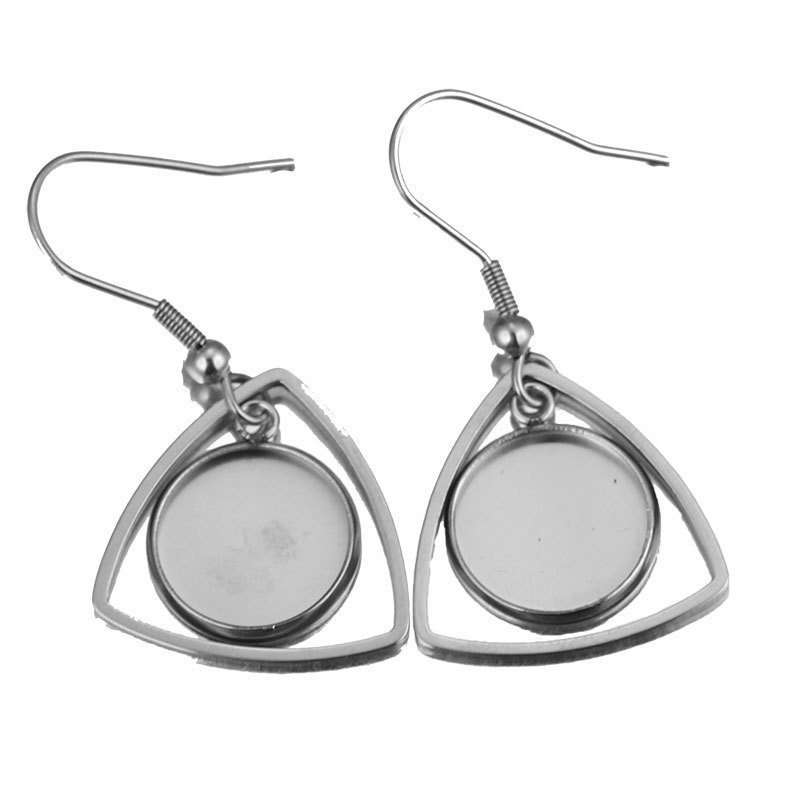 10pc ステンレス鋼トレイベゼルカボションイヤリングフック - Bezels Set Pendant のレビューと価格