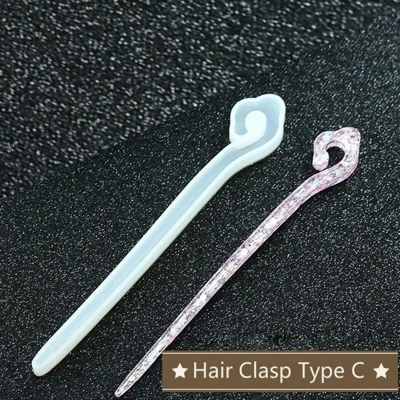 新しい透明ヘアピンシリコーン特殊金型樹脂 DIY ヘアジュエ - Resin Craft Supplies のレビューと価格
