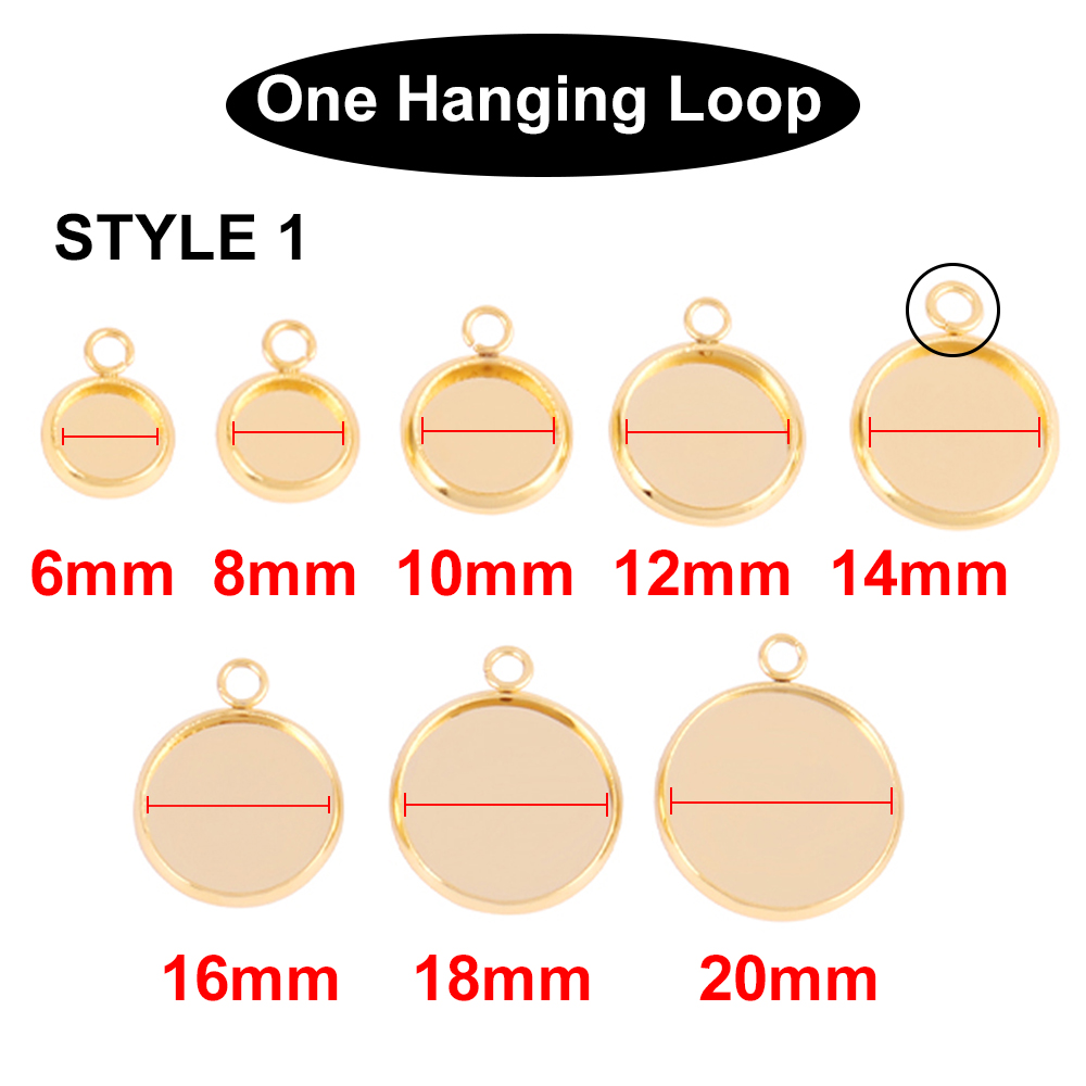 10個入り ステンレス製 カボション 4.9 6.1 ベース - Bezels Set Pendant のレビューと価格