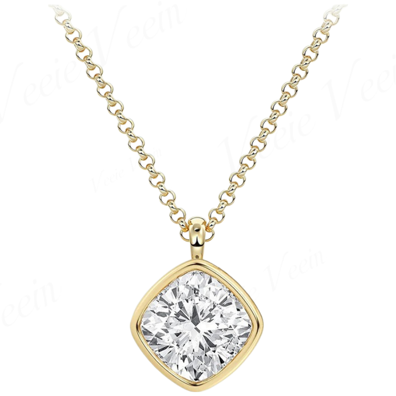 Veeie Veein ジュエリー 3ct 不規則モアッサナ - Bezels Set Pendant のレビューと価格
