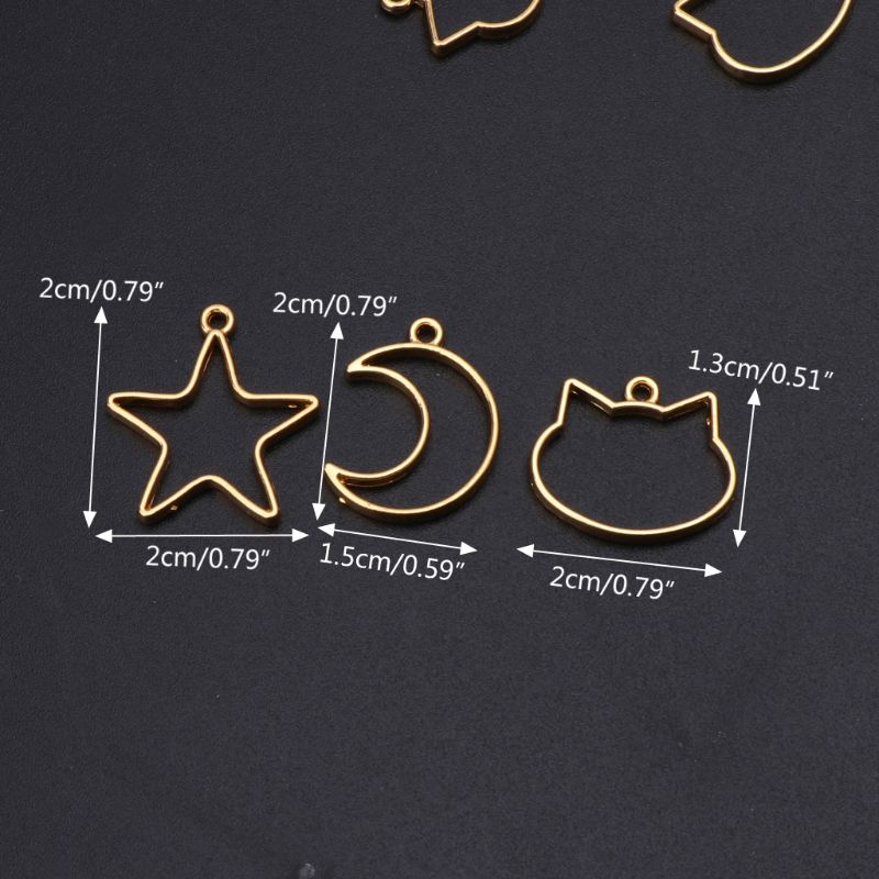 幾何学的な形のミニペンダント,90個,UV樹脂,ベゼルチャー - Bezels Set Pendant のレビューと価格