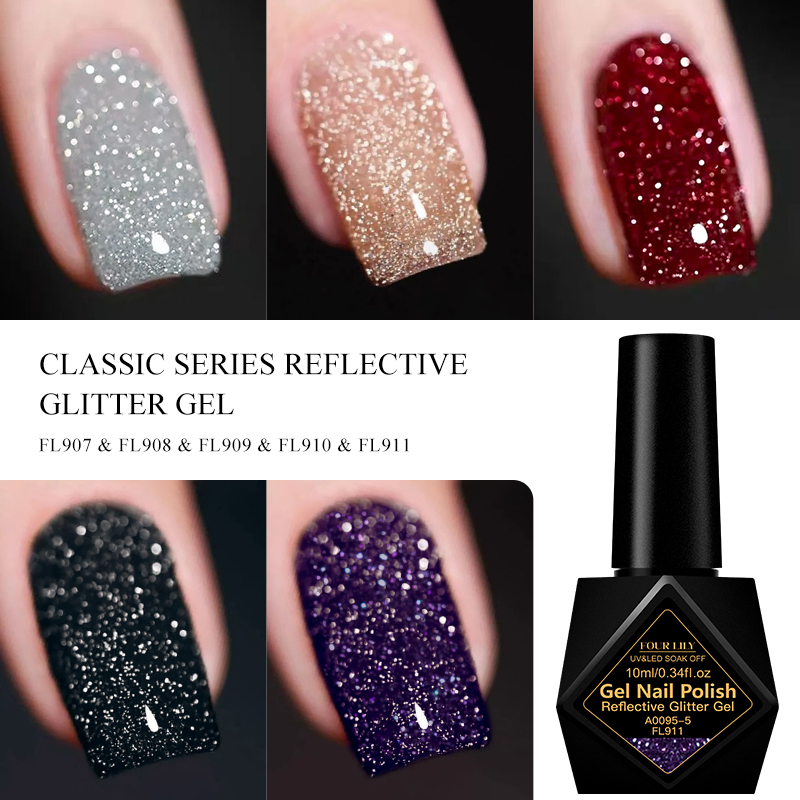2個セット 10ml 反射グリッタージェルネイルポリッシュ  - Resin Glitter Pack のレビューと価格