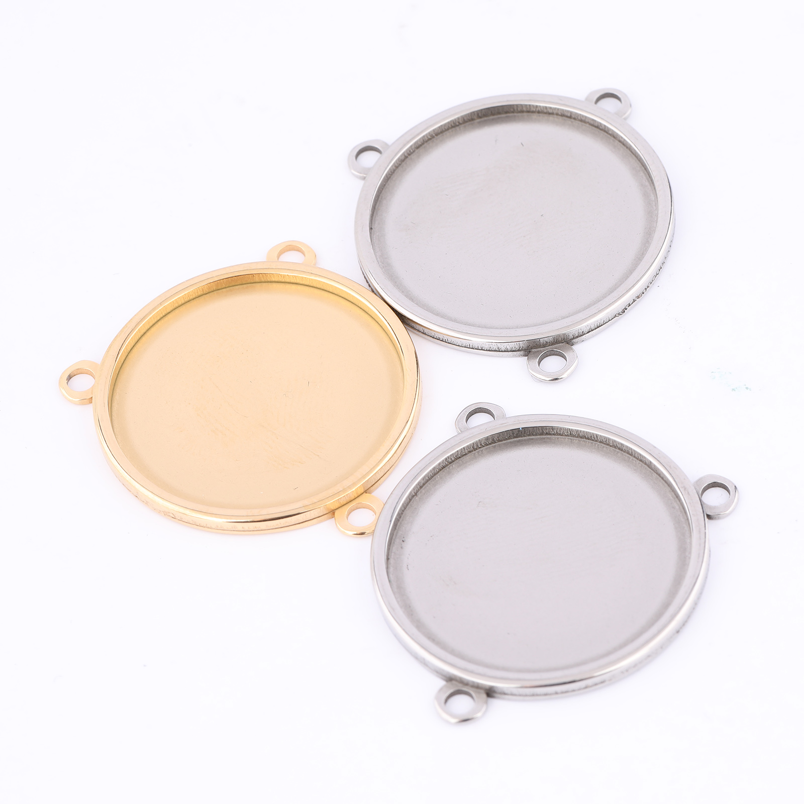 5個入り ステンレス製 金メッキ 16mm 18mm 20m - Bezels Set Pendant のレビューと価格