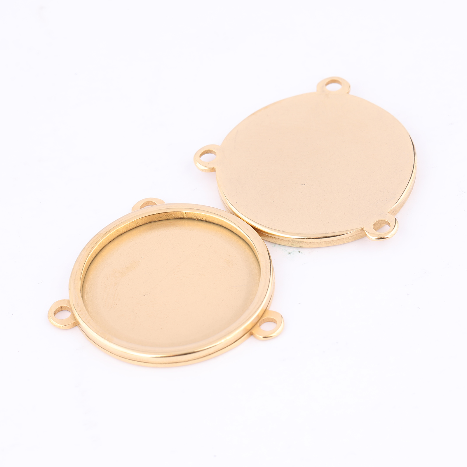 5個入り ステンレス製 金メッキ 16mm 18mm 20m - Bezels Set Pendant のレビューと価格